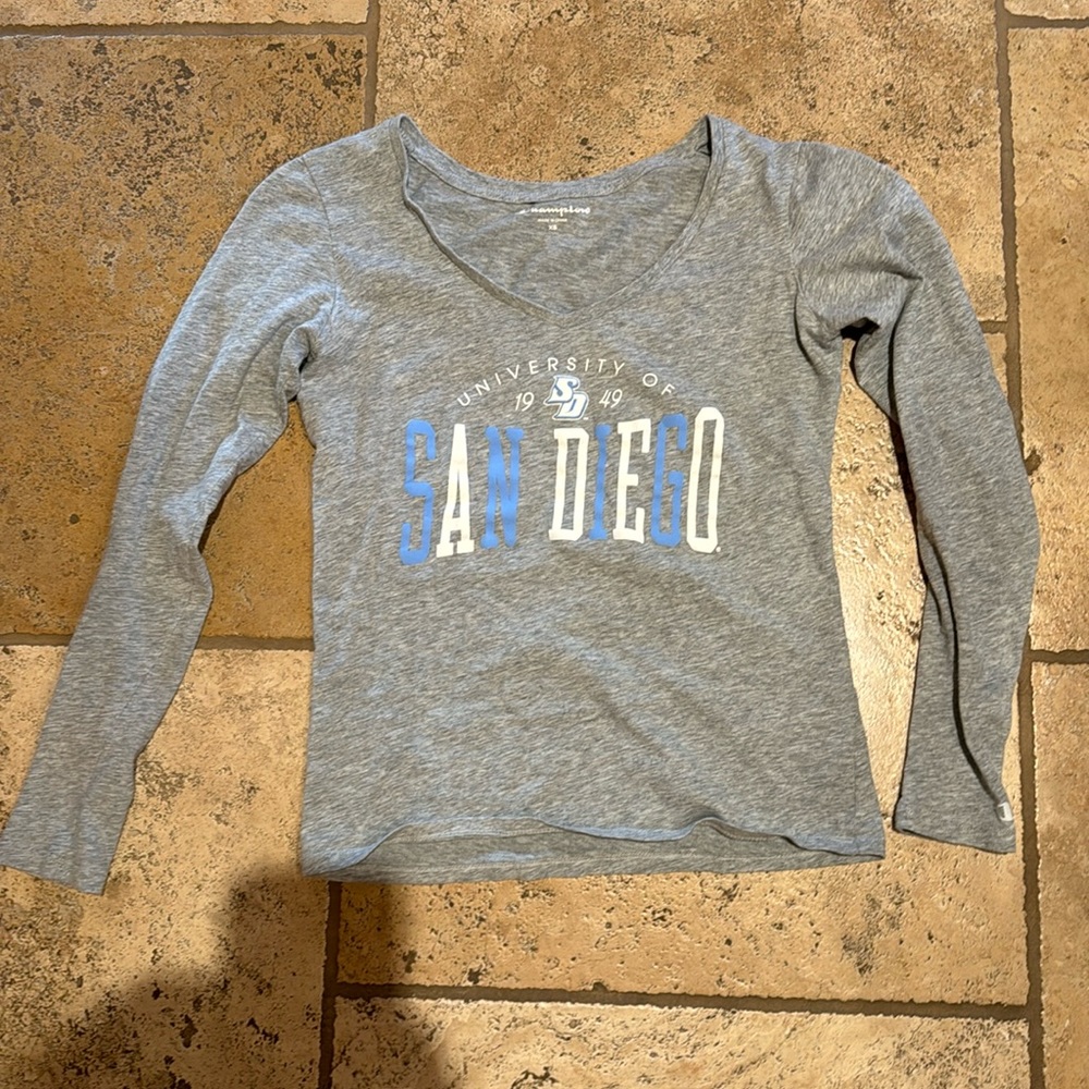 University Of San Diego T Shirt Long Sleeve Champion From USD Bookstore XS
